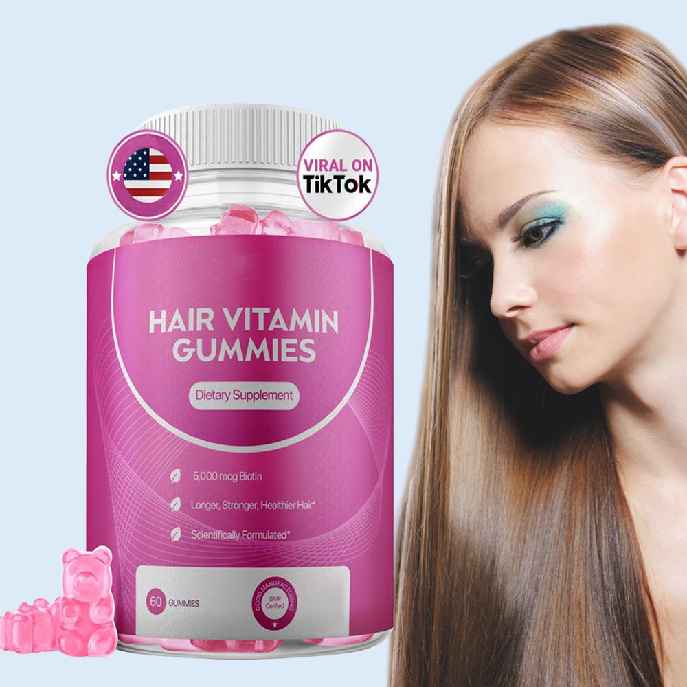 HYBREM™ Ultra-Strength Hair Growth Gummies: Stop Breakage & Stimulate Follicles for Maximum Volume and Shine