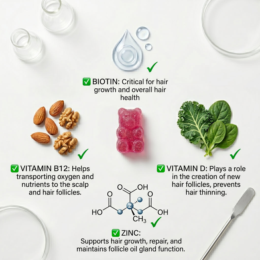 HYBREM™ Ultra-Strength Hair Growth Gummies: Stop Breakage & Stimulate Follicles for Maximum Volume and Shine