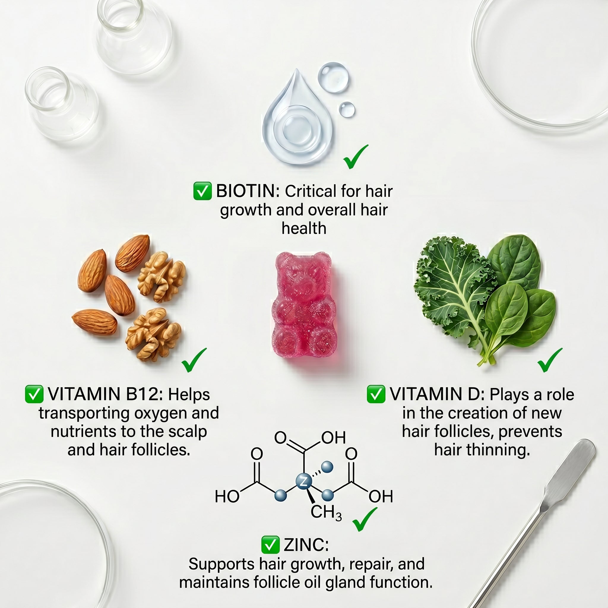 HYBREM™ Ultra-Strength Hair Growth Gummies: Stop Breakage & Stimulate Follicles for Maximum Volume and Shine